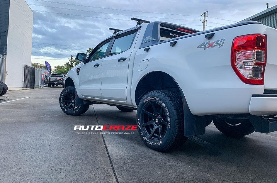 FORD RANGER AVALANCHE MATTE BLACK FRONT MILLED